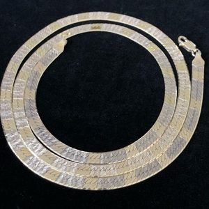 Herringbone Chain Sterling Silver Necklace